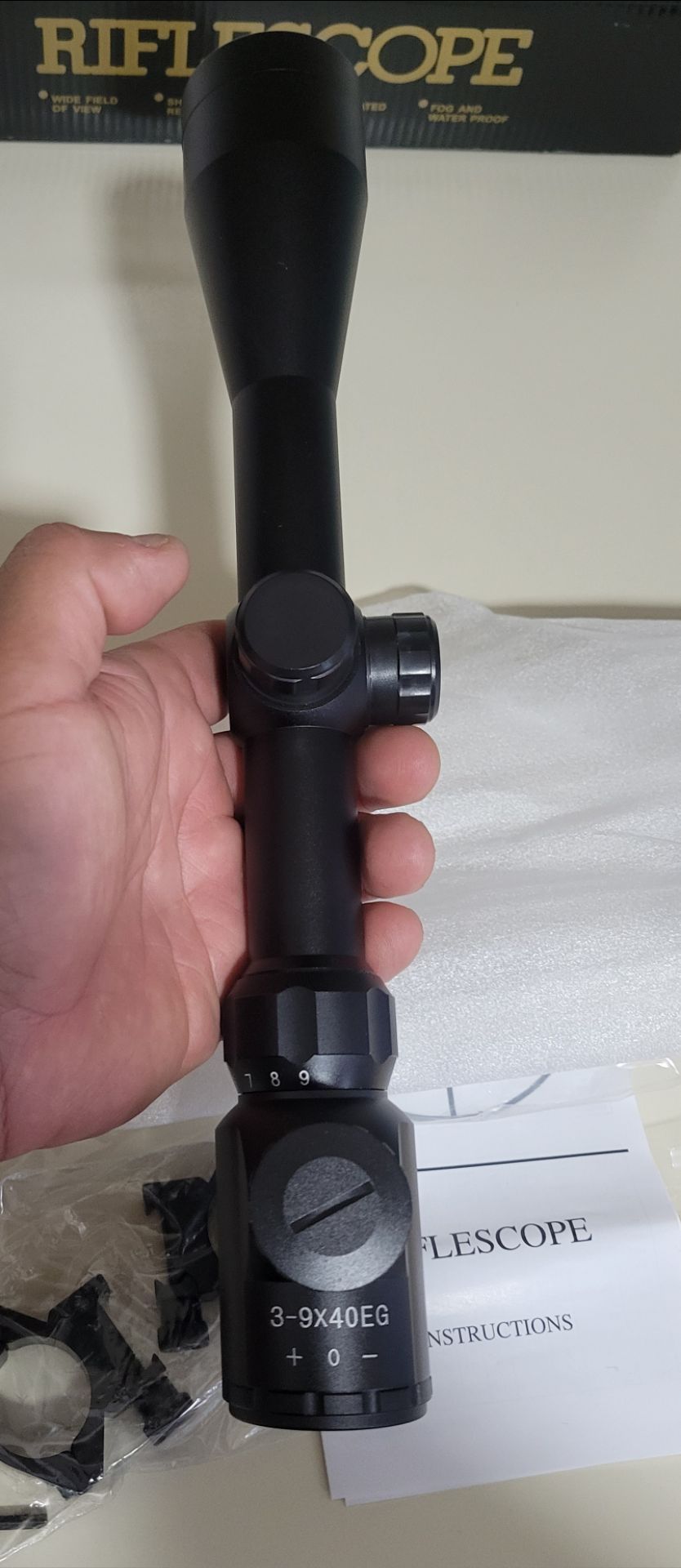 3-9x40EG Scope With Mounts Red Green Light Up Optics / NEW - photo 3