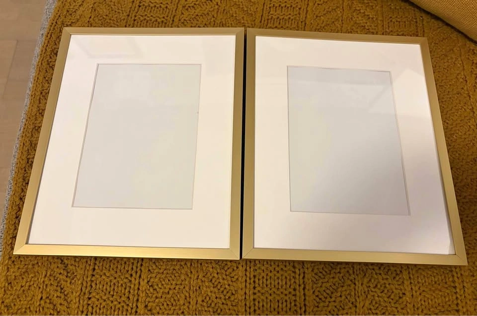 Set of 2 Gold Picture Frames