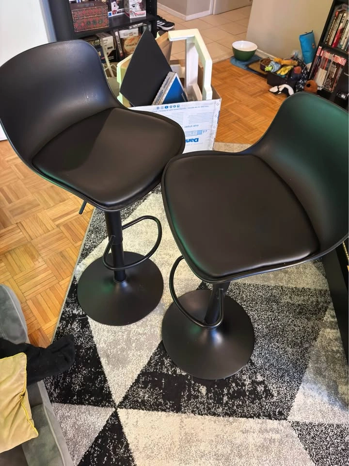Swivel bar stools - set of 2 - photo 3
