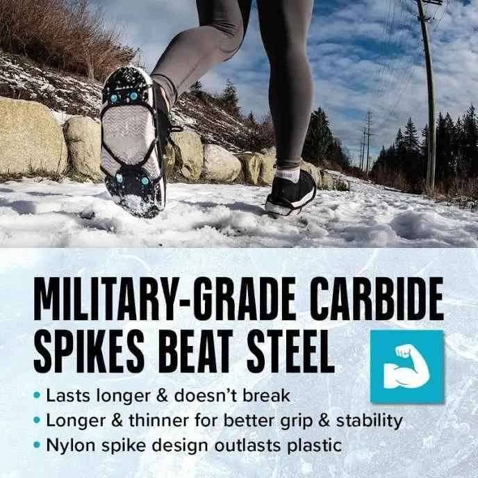 Carbide Spike Ice Cleats for Shoes and Boots - Size Medium - photo 4