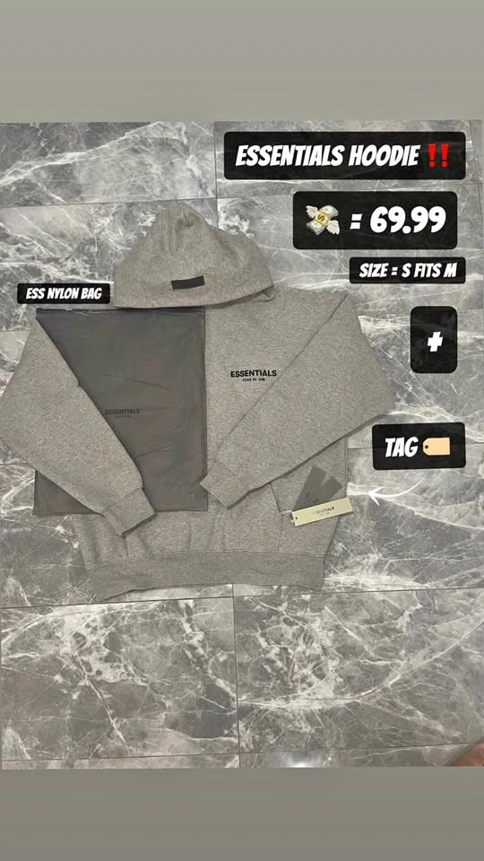 * SALE * | Dark Oatmeal Essentials hoodie |