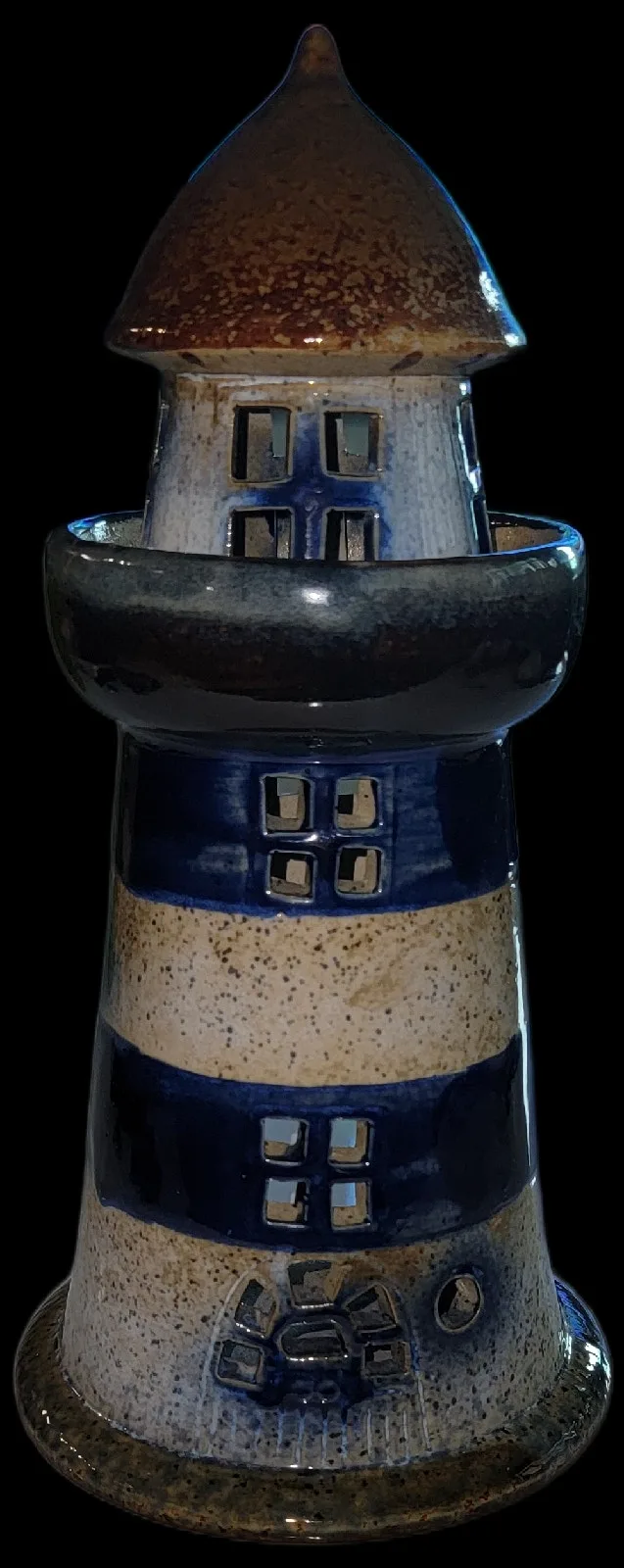 Ceramic lighthouse tea light candle - photo 5
