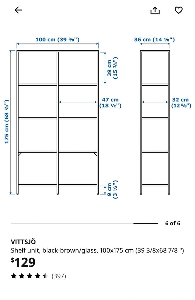 IKEA VITTSJÖ Shelf Unit (new inbox) - photo 3