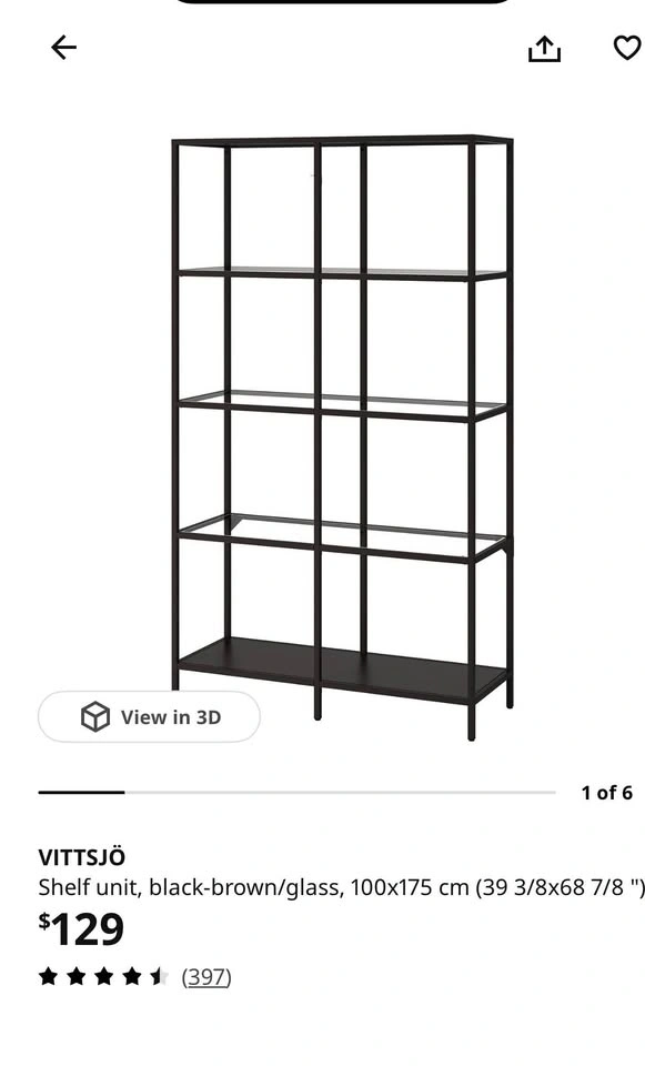 IKEA VITTSJÖ Shelf Unit (new inbox) - photo 4