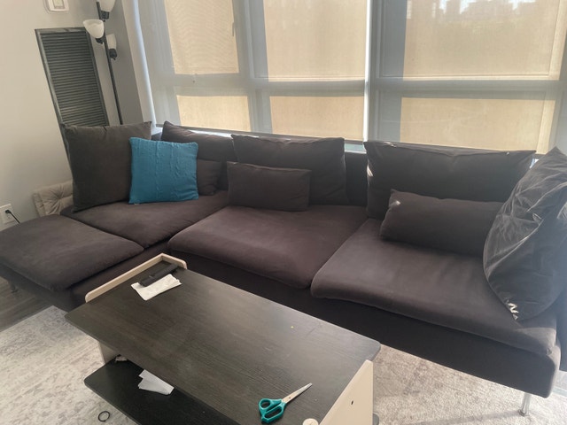 Black IKEA SÖDERHAMN sectional sofa - photo 2