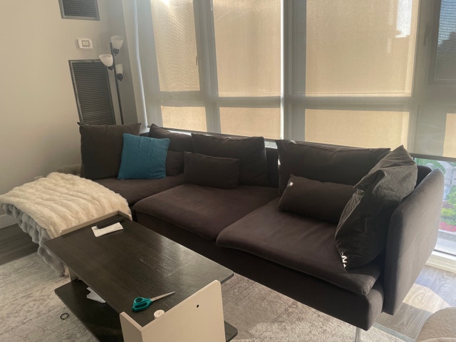 Black IKEA SÖDERHAMN sectional sofa - photo 3