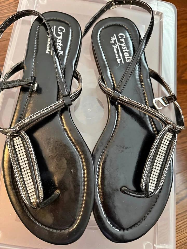 Black and Silver sandals