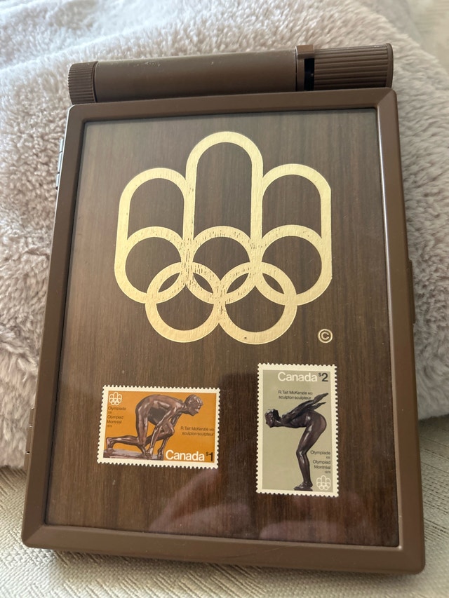 Montreal Olympics Stamps and Display Case
