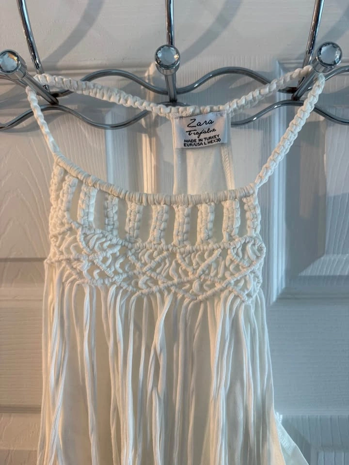 Zara white crochet tank top - photo 3