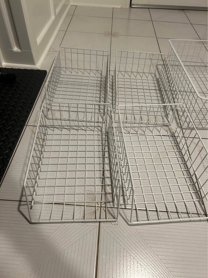 White Wire Basket and Organizer Set - photo 2