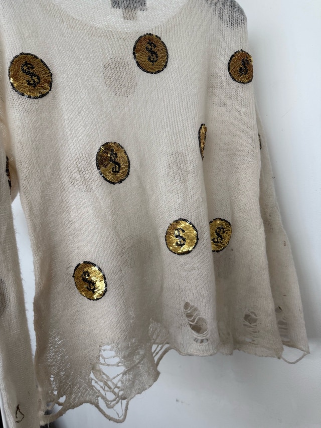 Wildfox White Label Money Sequin Sweater - photo 5