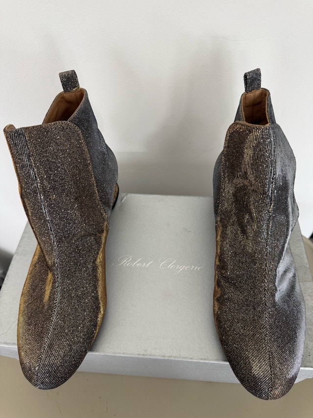 Robert Clergerie Metallic Ankle Boots