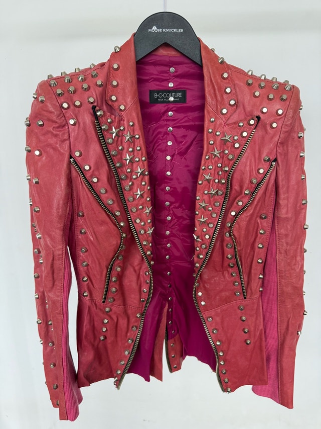 B.C. Couture Studded Leather Jacket