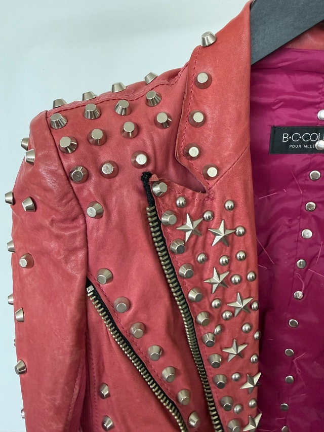 B.C. Couture Studded Leather Jacket - photo 2