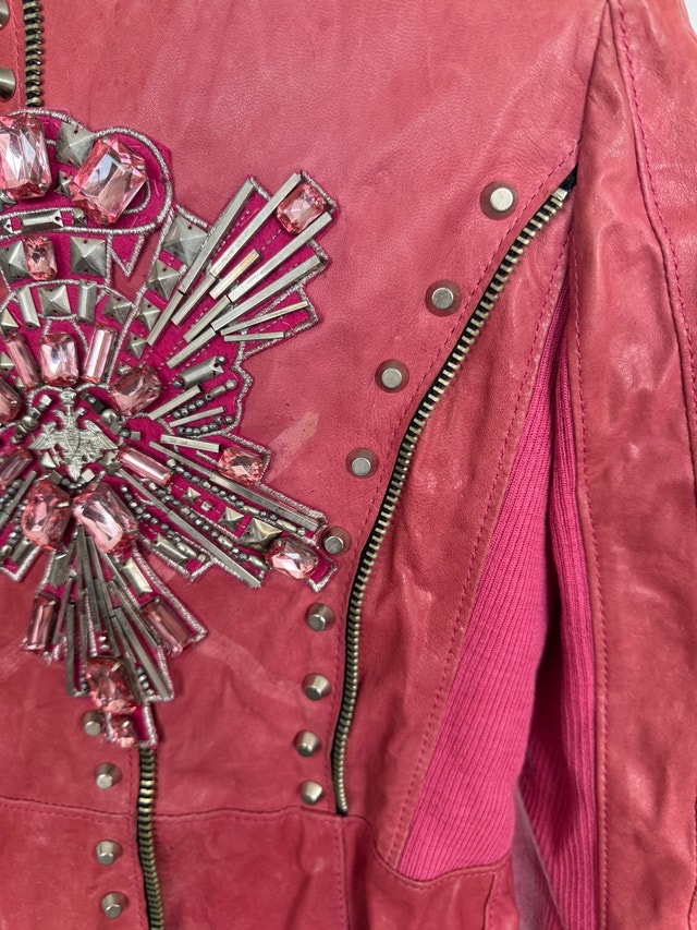 B.C. Couture Studded Leather Jacket - photo 4