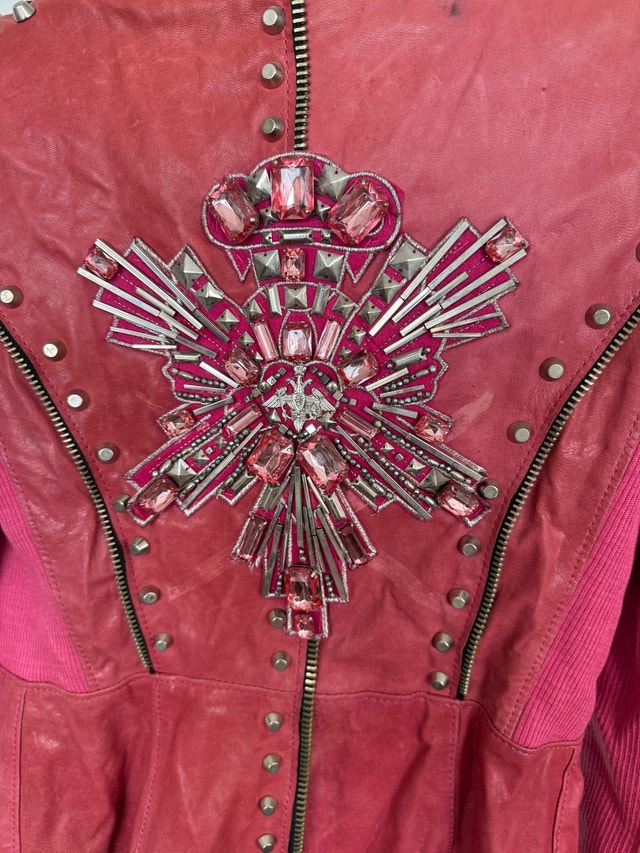 B.C. Couture Studded Leather Jacket - photo 5