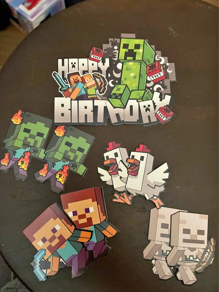 Minecraft Cake and Cupcakes Toppers- Pickup Near Chicago State U