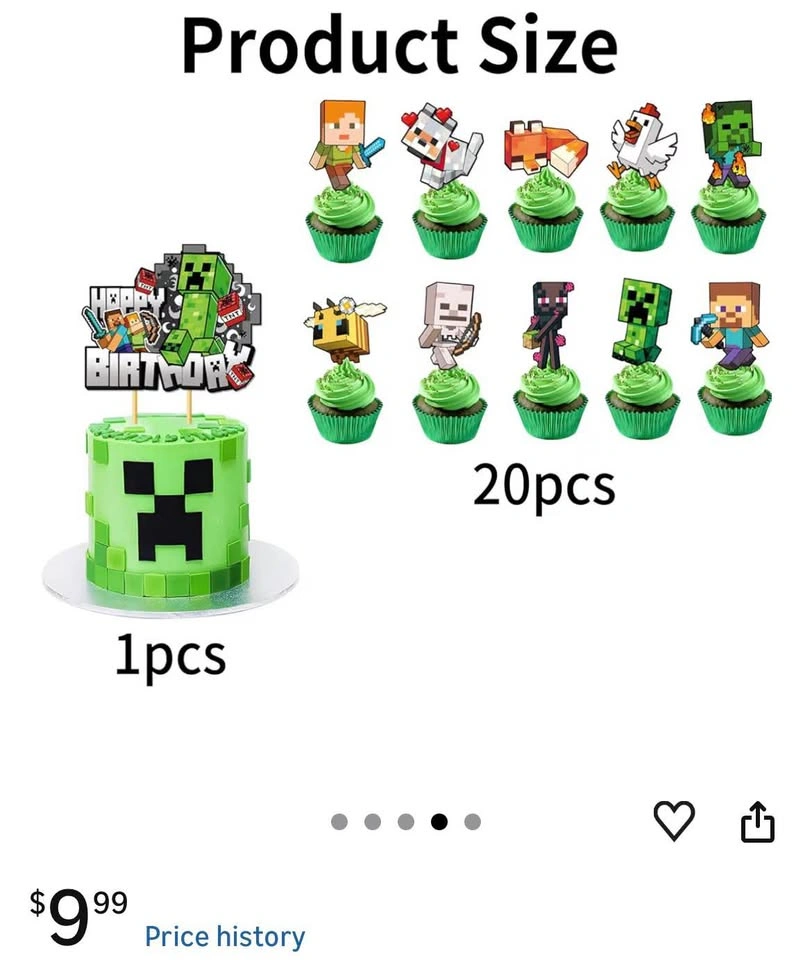 Minecraft Cake and Cupcakes Toppers- Pickup Near Chicago State U - photo 4