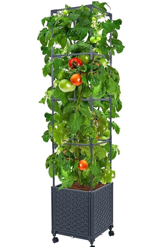 Planter Box w/Trellis and Wheels