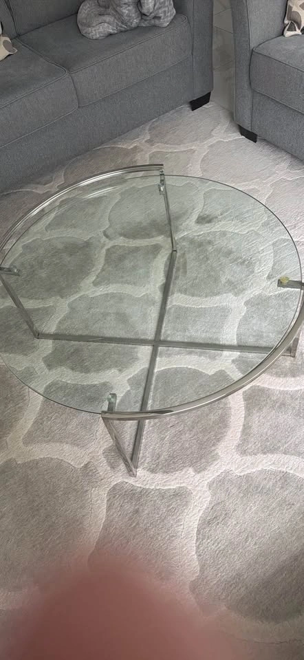 Glass and Metal Coffee Table - photo 2
