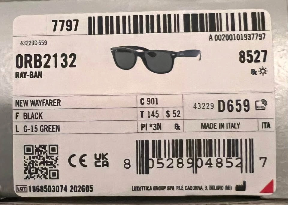 Ray-Ban Wayfarer G-15 Green Lenses - photo 2