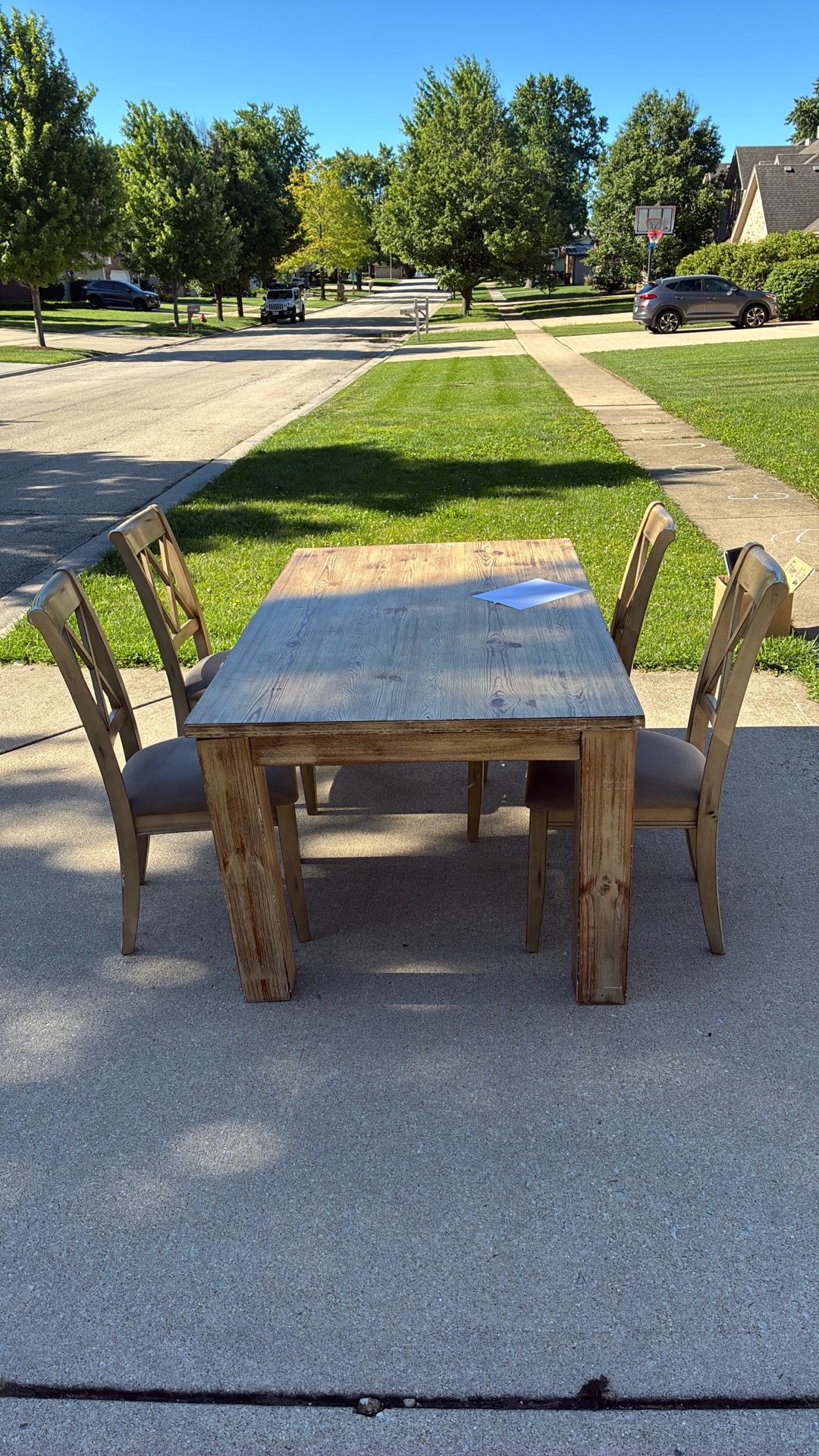 Table and chairs