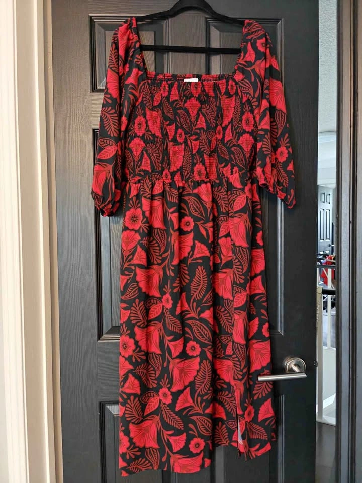 Latino Heritage Month Target Floral Smocked Midi Dress XL