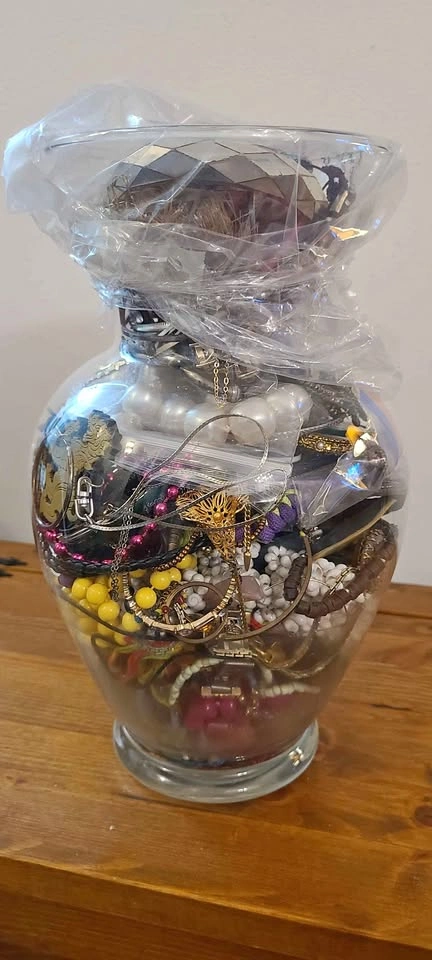 Huge Lot of Jewelry in Glass Jars