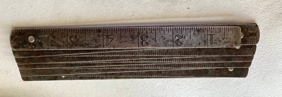 Vintage 72” Steel Folding Ruler Made In Germany