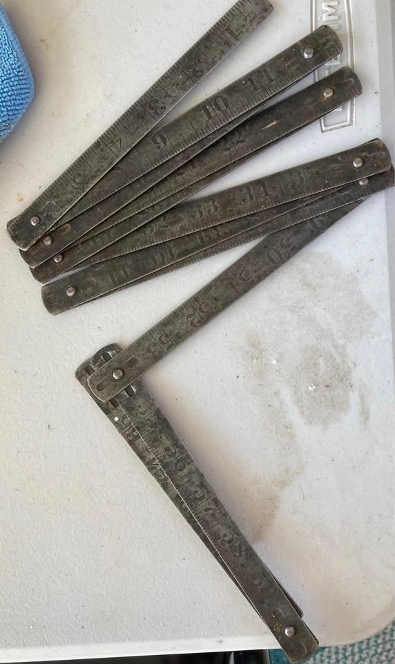 Vintage 72” Steel Folding Ruler Made In Germany - photo 3