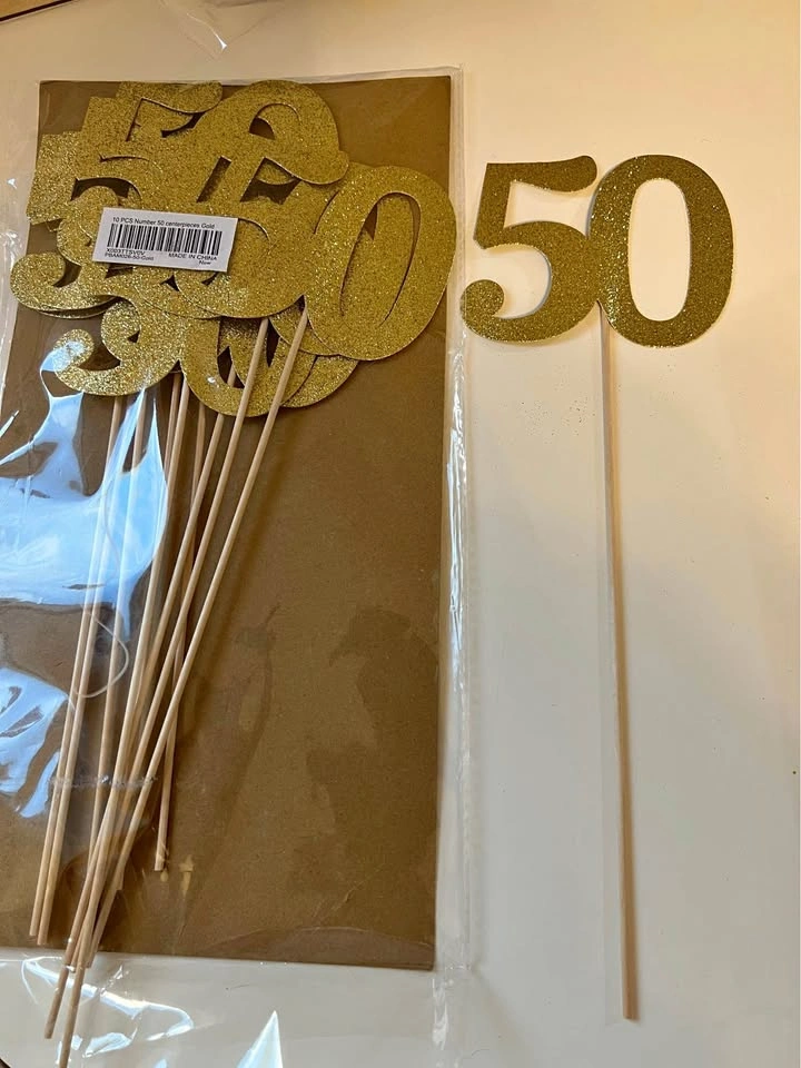 ⚽ 50th Birthday cake topper or for table centerpiece
