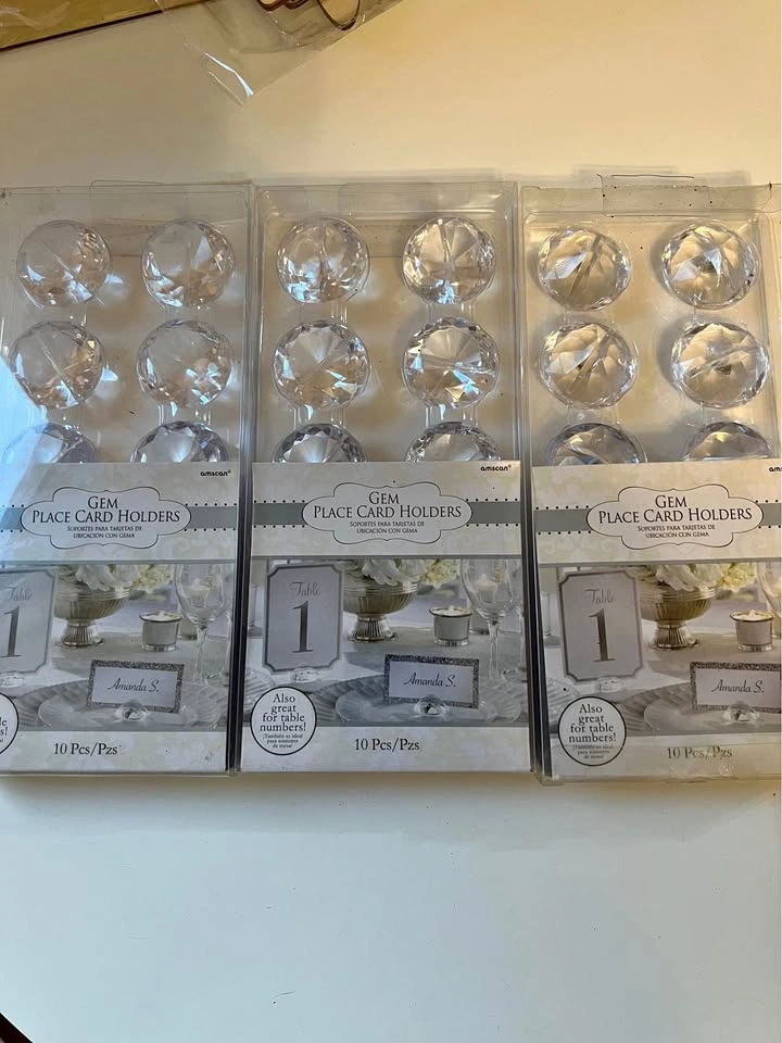 ⚽ Crystal Table number or card holder