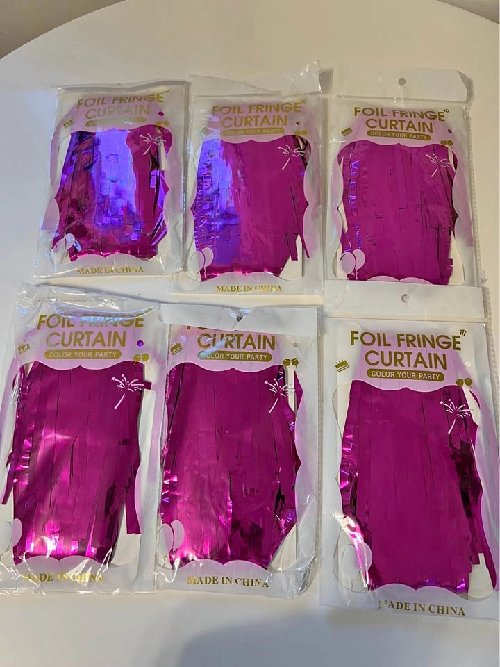 ⚽ New Pink Fringe Curtains