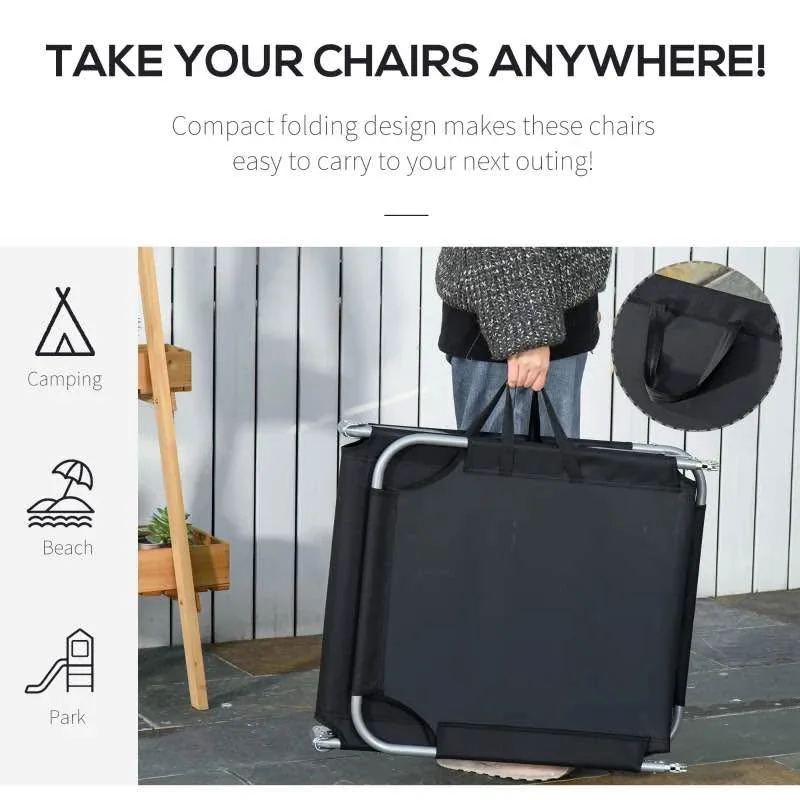 Outdoor Folding Chaise Lounge, Reclining Lounge Chair image indicator(2)