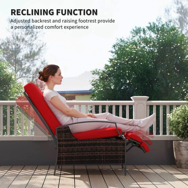 Outdoor Rattan Recliner Chair - photo 2