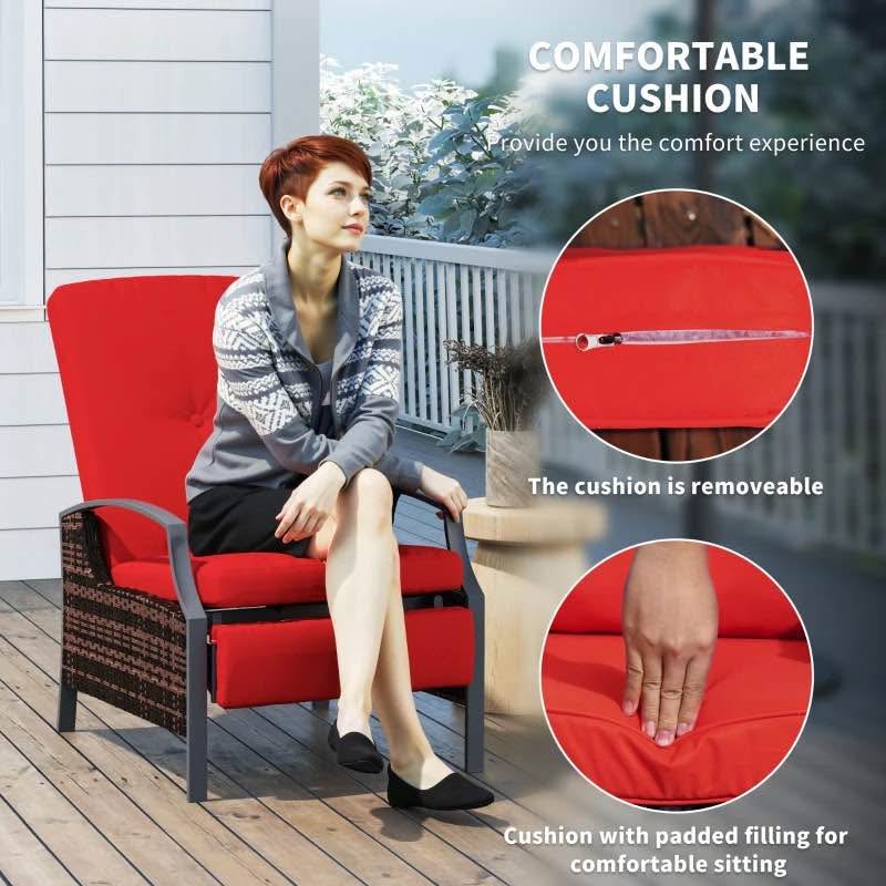 Outdoor Rattan Recliner Chair - photo 4