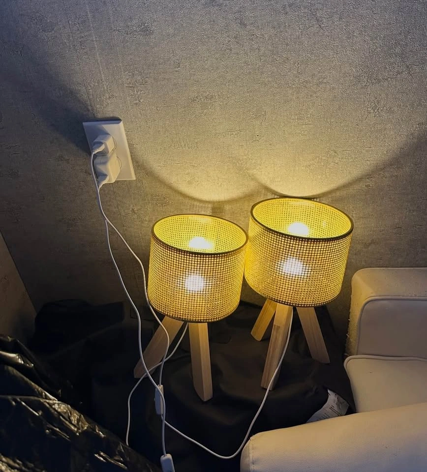 Set of 2 Woven Table Lamps - photo 4