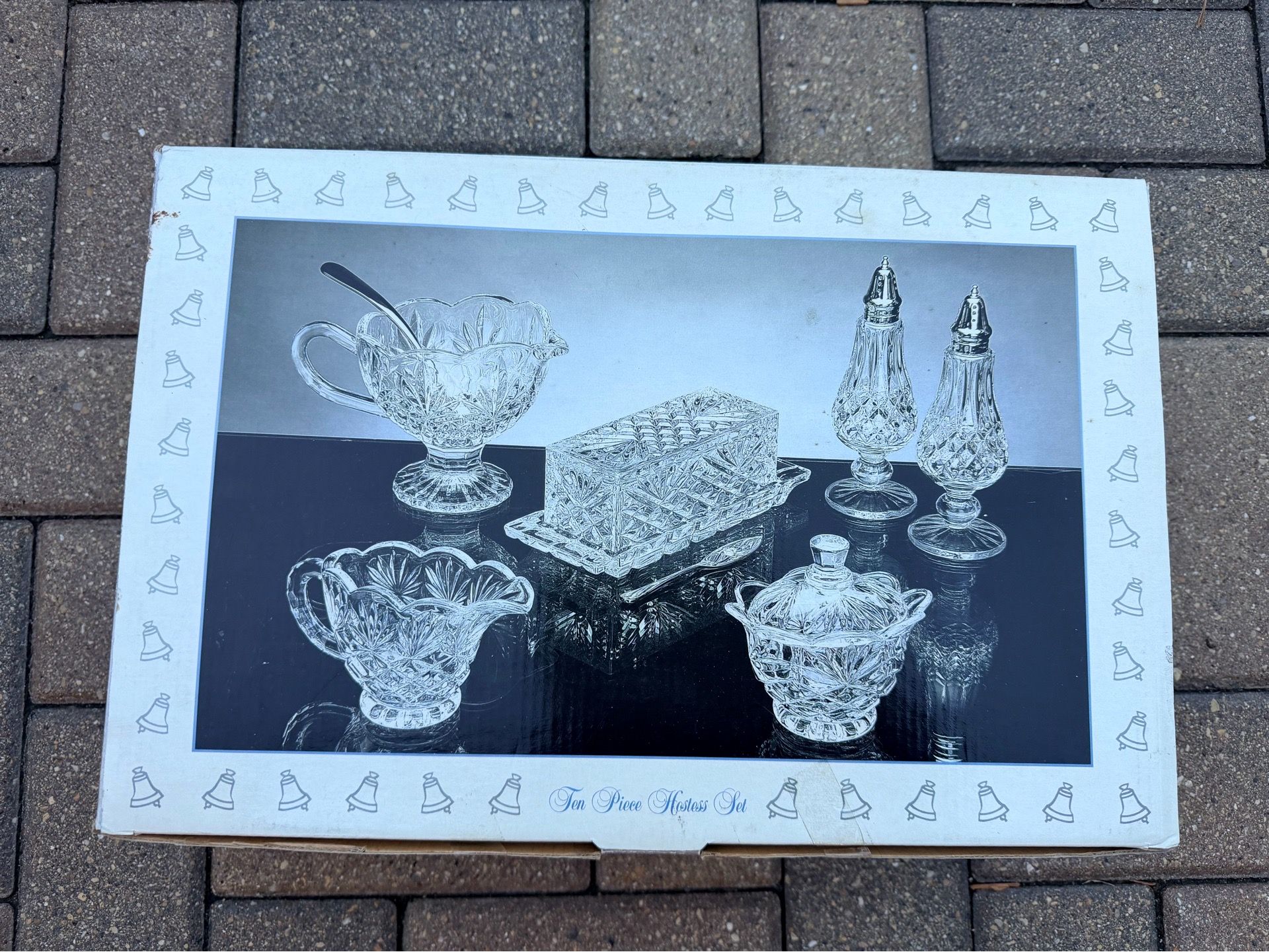 Vintage 10 pc Shannon Crystal Hostess Serving Set