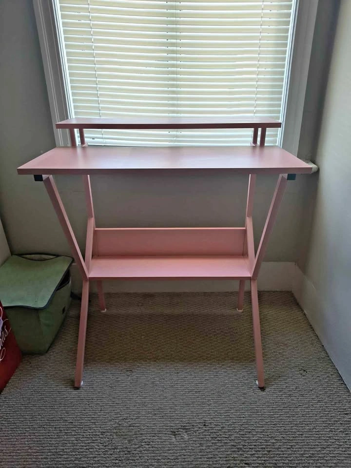 Pink Multi-Tier Computer Desk