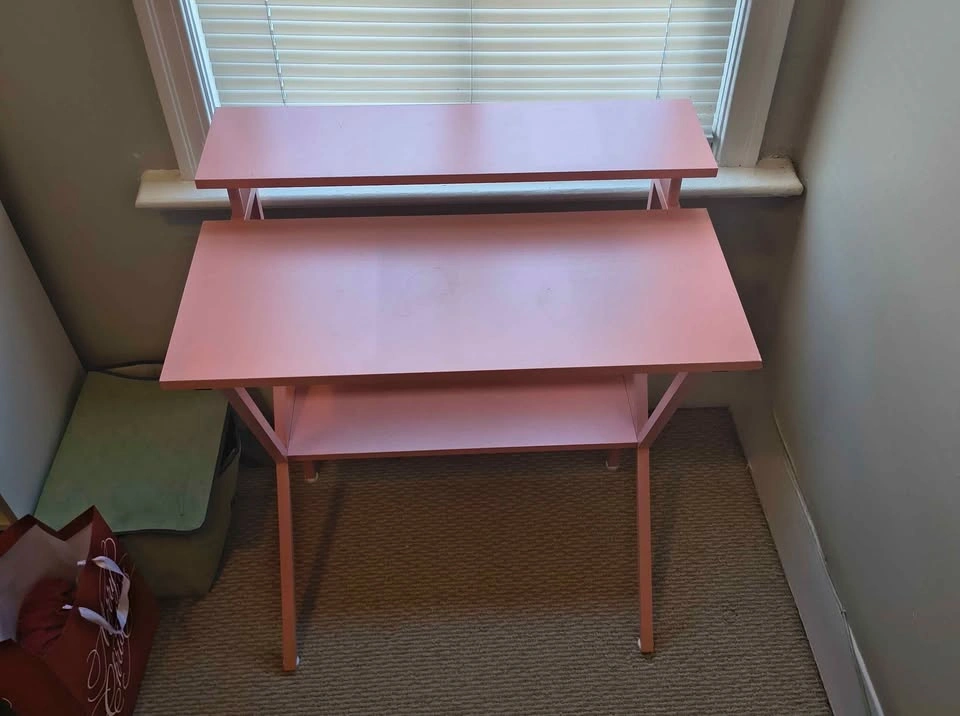 Pink Multi-Tier Computer Desk - photo 2