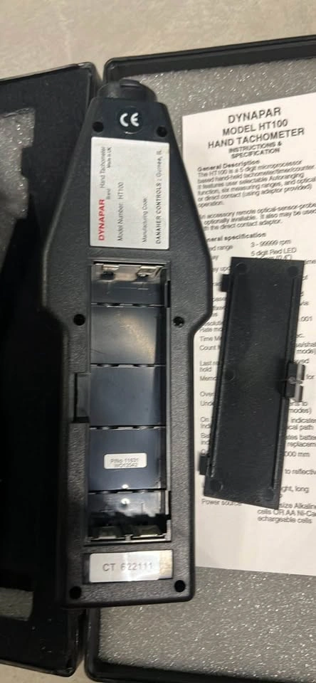 Vintage 1990s Dynapar HT100 Handheld Tachometer Kit - photo 2