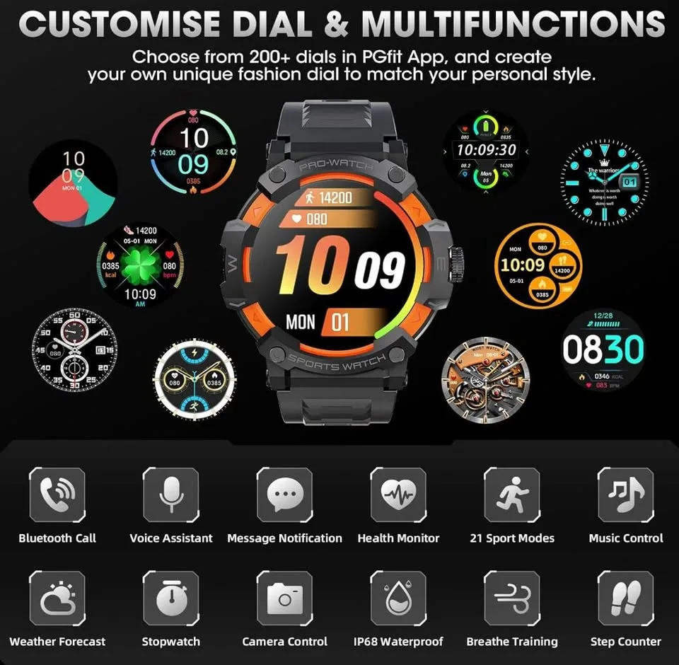 Military Smart Watch for Men image indicator(7)