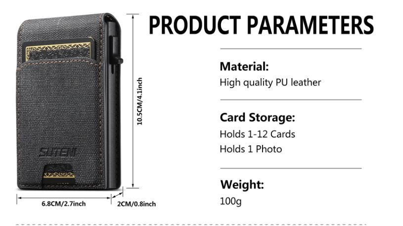 Wallet Push-out Card High quality Card Holder - New - photo 4
