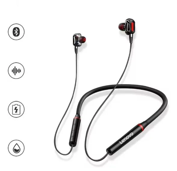 Lenovo Bluetooth 5.0 Noise Canceling Neckband Headphones image indicator(6)