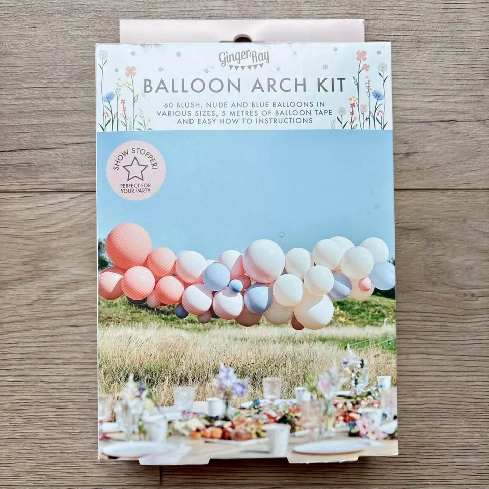 Brand new balloon arch kit, blush, nude and blue balloons ⚽️
