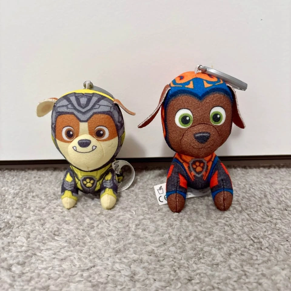 Paw Patrol The Mighty Movie Rubble & Zuma 4” plush toys ⚽️