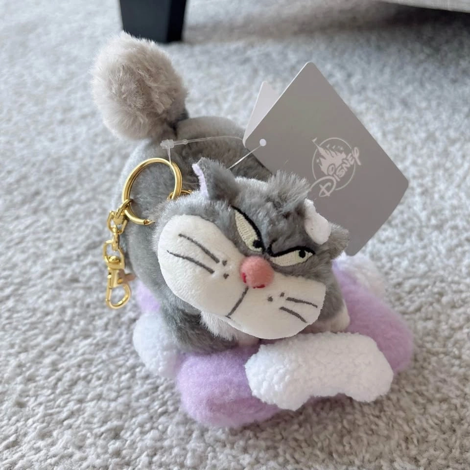 JAPAN DISNEY 2025 Lucifer cat plush bag clip keychain ⚽️ - photo 2