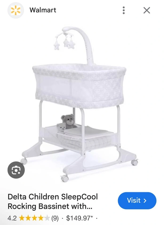 Delta Rocking Bassinet with Airflow Mesh, Music & Nightlight ⚽️ - photo 2