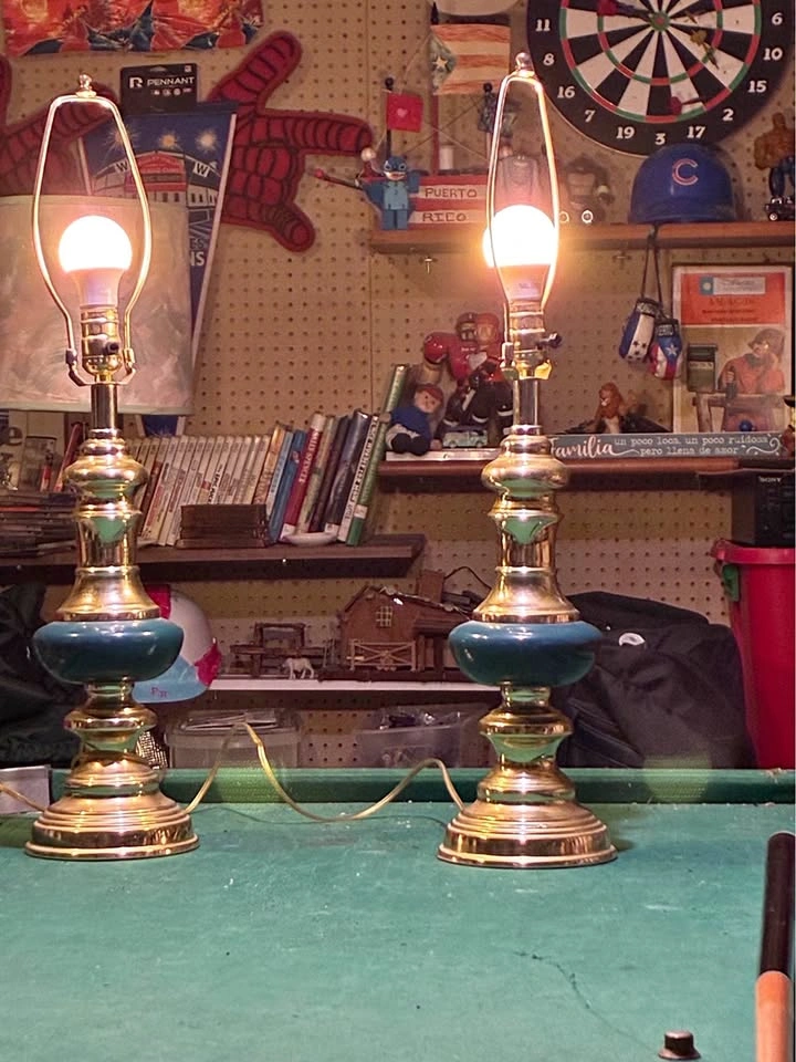 Bedroom side table lamps w/o shades