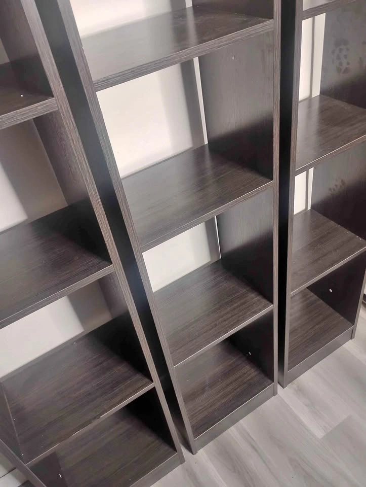 Set of 3 Tall Dark Grey Cubical Bookcases